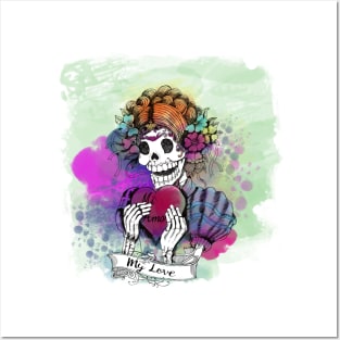 Day of the dead Mi amor Posters and Art